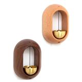 1pc Magnetic Brass Doorbell Reminder Wooden...