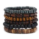 6PCS  Wodeen Braided Wrap Leather Bracelet for...