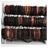20Pcs Braided Leather Bracelets for Men Women...