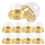 50pcs Clear Plastic Mini Cupcake Boxes Muffin...