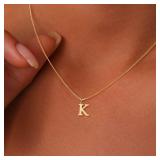 A-Z Initial Necklace 18K Gold Plated Necklace...