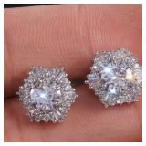 Huitan Hexagonal Shaped CZ Stud Earrings for...