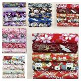 5pcs Cotton Fabric, Printed Fabric, Handmade...