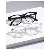 1-2-3PCS Unisex Square Plastic Frame Trendy...