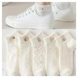 5pairs Women Socks Spring Summer Cute Bear...
