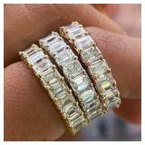 Huitan Luxury Micro Paved Square Cubic Zirconia...