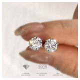 DW 0.1ct-2ct D Color Certified Moissanite Stud...
