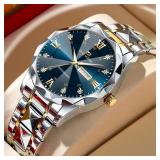 Men Watch Water Diamond Luxury Night Glow...