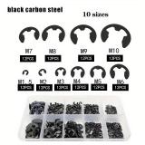 120PCS Black Stainless Steel Retaining Circlip...