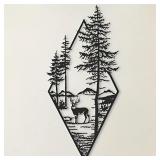 HelloYoung Landscape Wall Art, Deer & Scene...