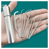 Stainless Steel Toothpick Set Reusable...