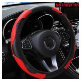 PU Carbon Fiber Leather Car Steering Wheel...