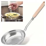 Stainless Steel Colander with Wooden Handle -...