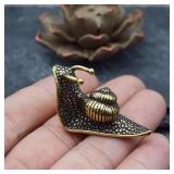 Vintage Pure Copper Pet Tea Snail Ornament,...