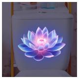 1PC Luminous Lotus Toilet Sticker, Creative...