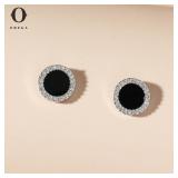 Obega Korean New Black Round Rhinestone Drop...
