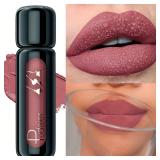 1pc Matte Velvet Lip Gloss, Highly Saturated...