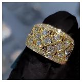 Huitan Gorgeous Women Wedding Rings Full with...