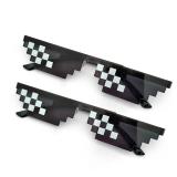 2Pcs Mosaic Sunglasses Cool Party Vintage...