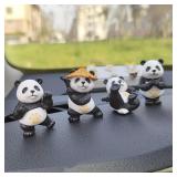 4pcs/set Panda Design Car Ornaments Car Center...