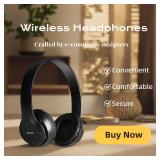 Foldable Bluetooth Headphones Wireless Overhead...