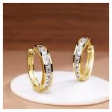 Huitan Classic Design Women Hoop Earrings Full...
