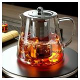 1pc Glass Teapot Heat Resistant Borosilicate...