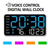 Large Digital Wall Clock Temp Date Week Display...