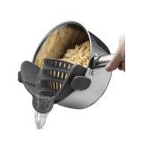 1pc Adjustable Silicone Clip-On Strainer for...