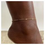 Women's Dainty Squashed Snake Chain Anklets...