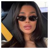 Hiking Trendy Rimless Small Oval Anti Light...