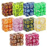16MM Round Corner Game Dice Set 6-Sided Marble...