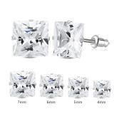 2 Stylish Stainless Steel 4 Claw Square Cubic...