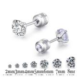 TOP 4 Color Titanium Steel Stud Earrings for...