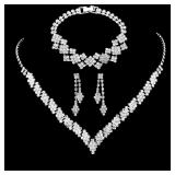 Fashionable silver plated rhinestone folding...
