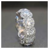 Huitan Sparkling Cubic Zirconia Promise Rings...