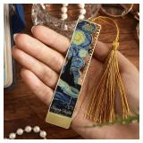 1pc Hollow Literary Flower Metal Bookmark...
