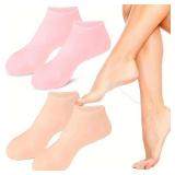 2 Pack Moisturizing Silicone Gel Socks for Dry...