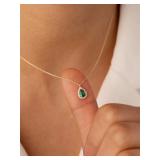 Trendy New Zircon Inlaid Water Drop Pendant...