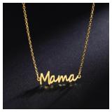 Skyrim Mama Letter Pendant Necklace for Women...