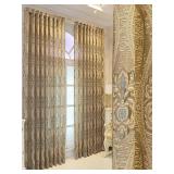 European Curry Eight Wave Perforated Curtains...