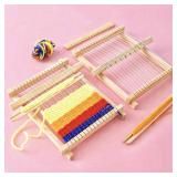 Small Wooden Weaving Loom Kit DIY Traditional...