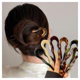 U-Shaped Hair Fork Fashion Tortoiseshell...