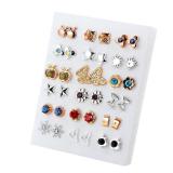 18pairs/set Gold Sliver Enamel Pearl Flower...