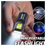 Powerful Mini COB LED Keychain Flashlight USB C...