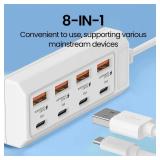 8 in 1 USB Charging Station 25W PD Type C Power...