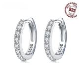 925 Sterling Silver Shining Zircon Earrings for...