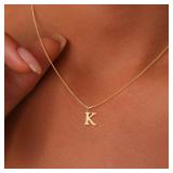 A-Z Initial Necklace 18K Gold Plated Necklace...