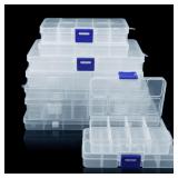 Plastic Jewelry Box 10/15/24 Compartment Slot...