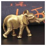 Antique Bronze Minature Elephant Figurines Tea...